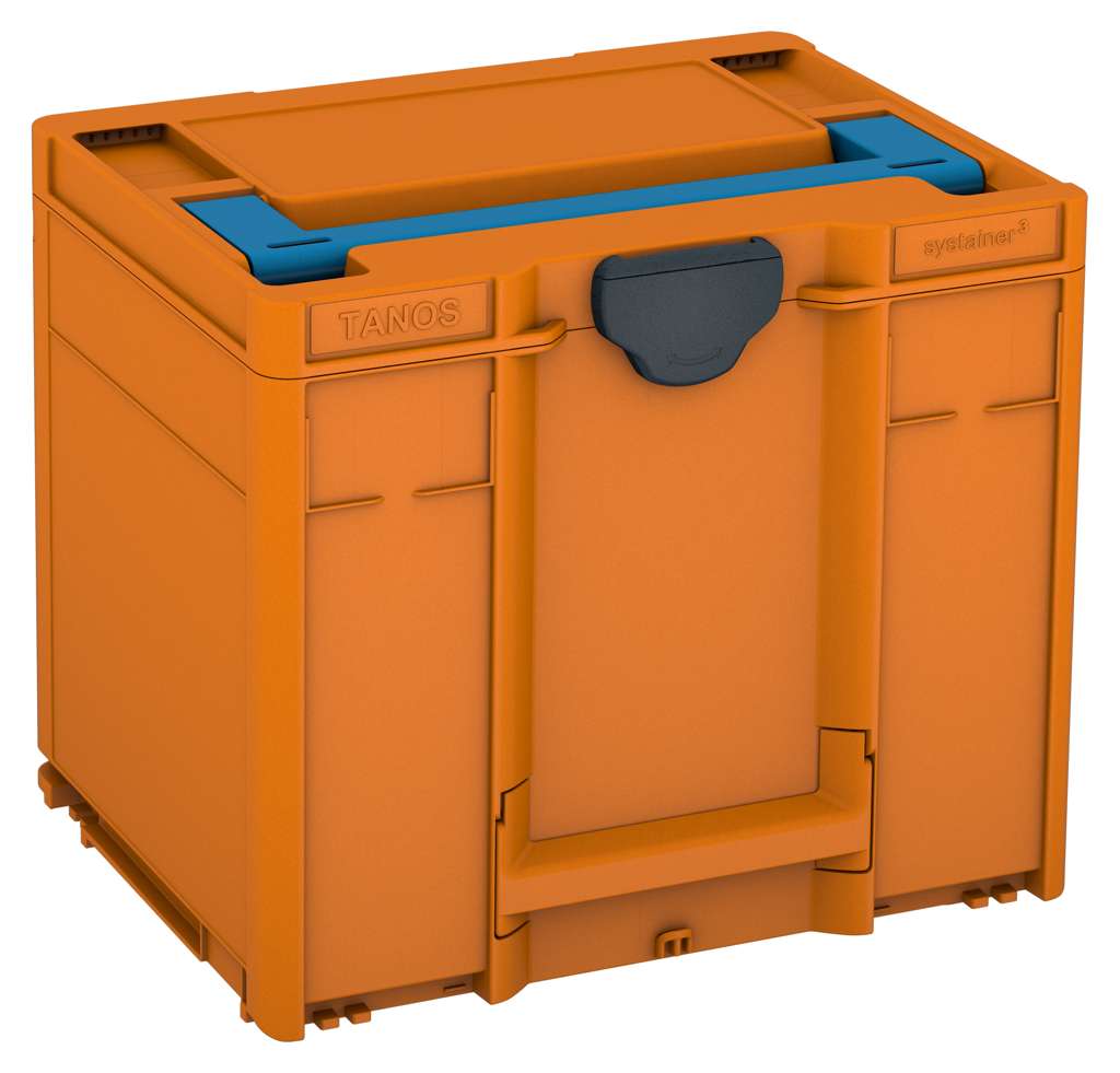 Systainer³ M 337, Deep Orange with Sky Blue lid handle and Anthracite catches