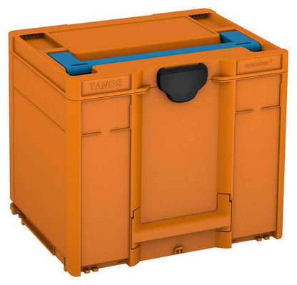 Systainer³ M 337, Deep Orange with Sky Blue lid handle and Black catches