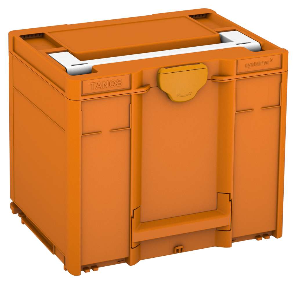 Systainer³ M 337, Deep Orange with White lid handle and Daffodil Yellow catches