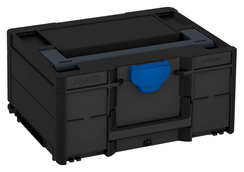 Systainer³ M 187, Black with Anthracite lid handle and Signal Blue catches