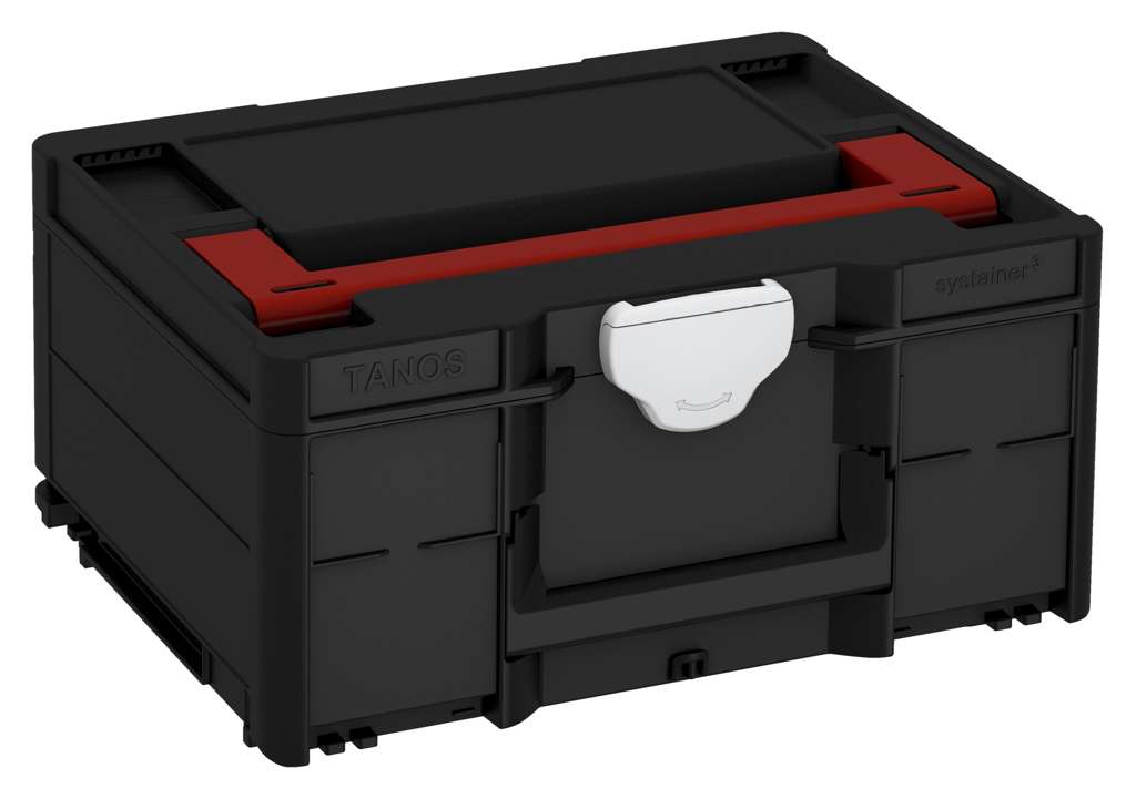 Systainer³ M 187, Black with Carmine Red lid handle and Light Grey catches