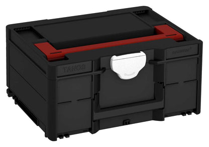 Systainer³ M 187, Black with Carmine Red lid handle and White catches