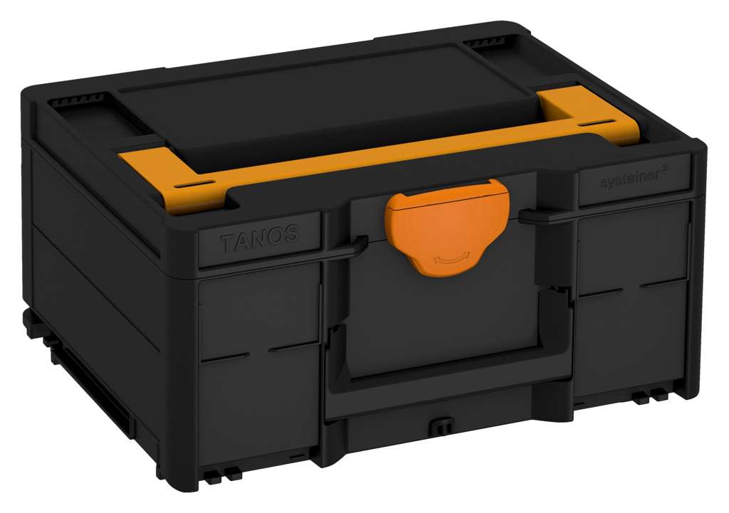 Systainer³ M 187, Black with Daffodil Yellow lid handle and Deep Orange catches