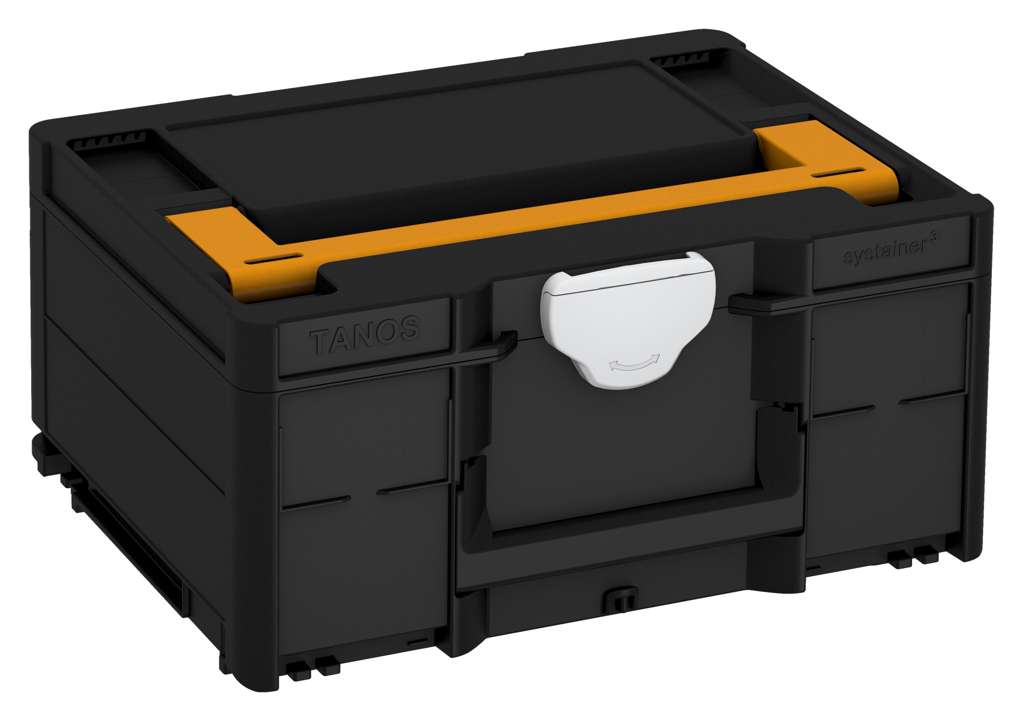 Systainer³ M 187, Black with Daffodil Yellow lid handle and Light Grey catches