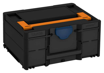 Systainer³ M 187, Black with Deep Orange lid handle and Sapphire Blue catches