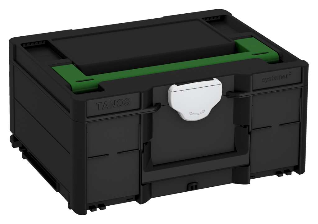 Systainer³ M 187, Black with Emerald Green lid handle and Light Grey catches