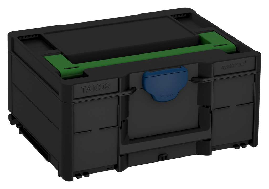 Systainer³ M 187, Black with Emerald Green lid handle and Sapphire Blue catches