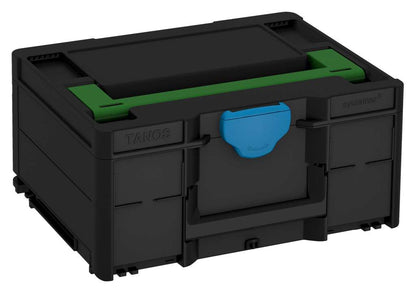 Systainer³ M 187, Black with Emerald Green lid handle and Sky Blue catches