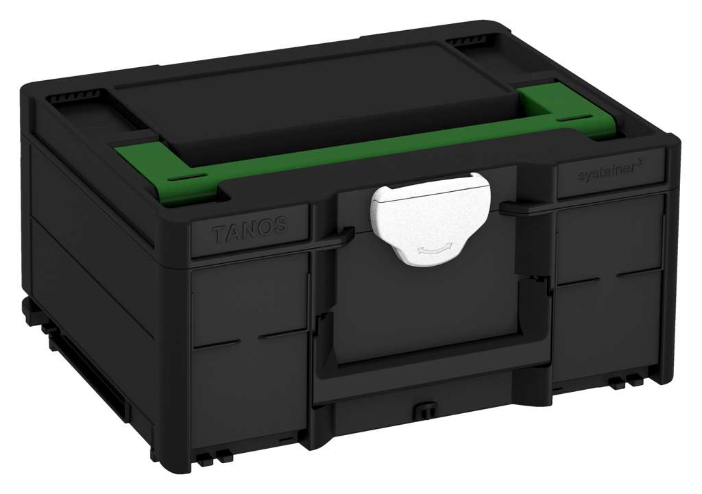Systainer³ M 187, Black with Emerald Green lid handle and White catches