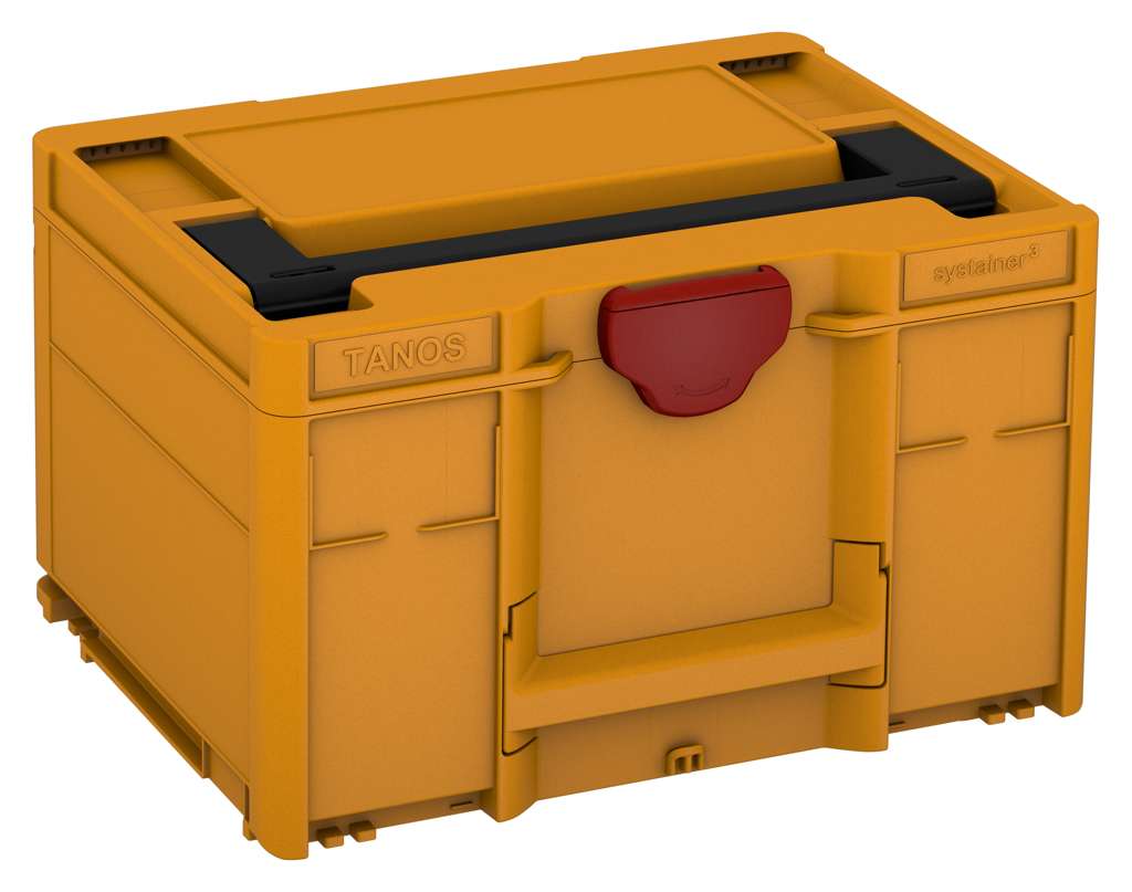 Systainer³ M 237, Daffodil Yellow with Black lid handle and Carmine Red catches