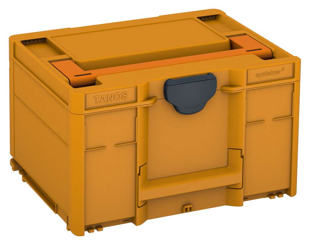 Systainer³ M 237, Daffodil Yellow with Deep Orange lid handle and Anthracite catches