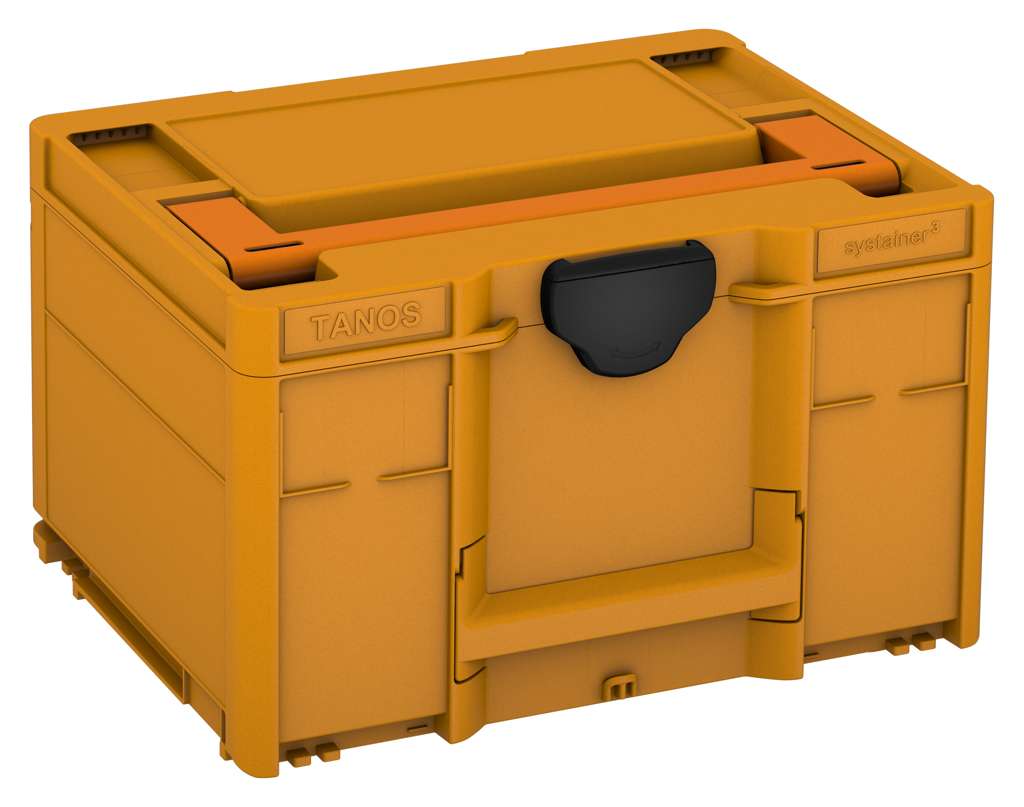 Systainer³ M 237, Daffodil Yellow with Deep Orange lid handle and Black catches