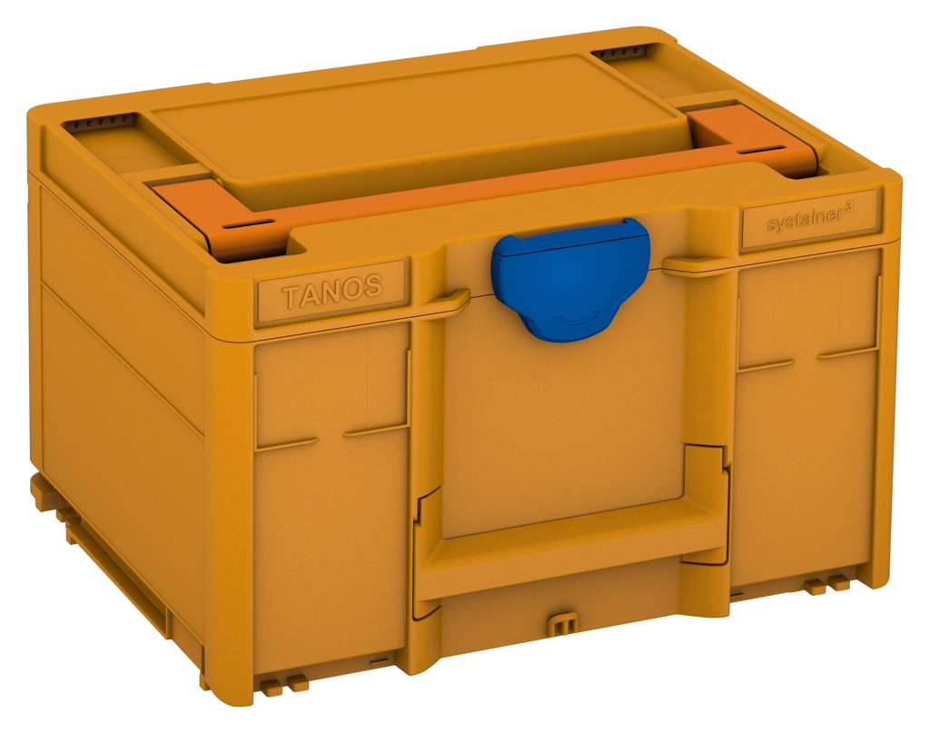 Systainer³ M 237, Daffodil Yellow with Deep Orange lid handle and Signal Blue catches