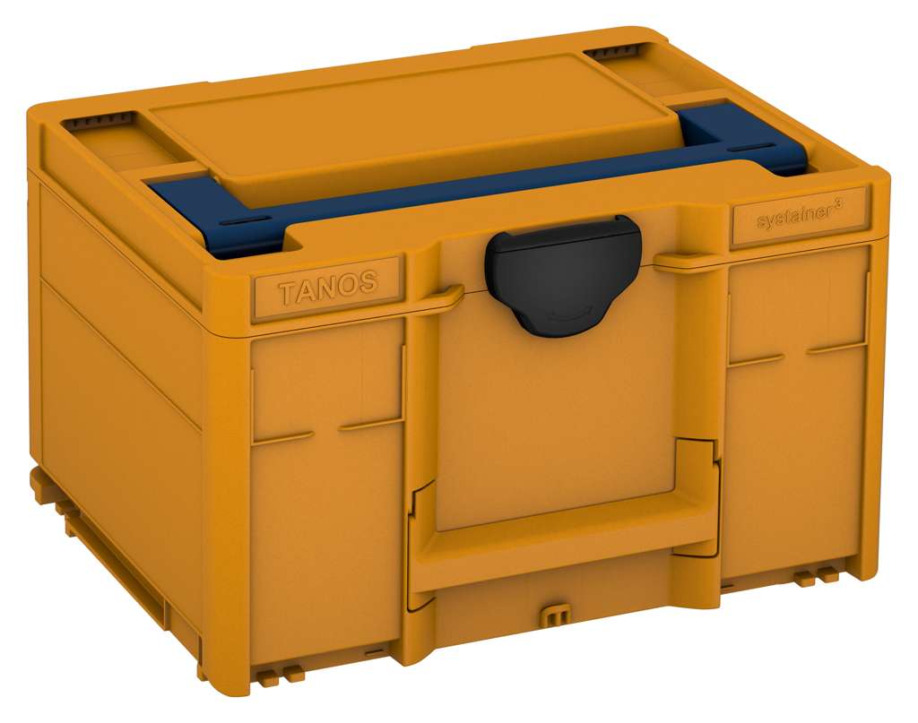 Systainer³ M 237, Daffodil Yellow with Sapphire Blue lid handle and Black catches