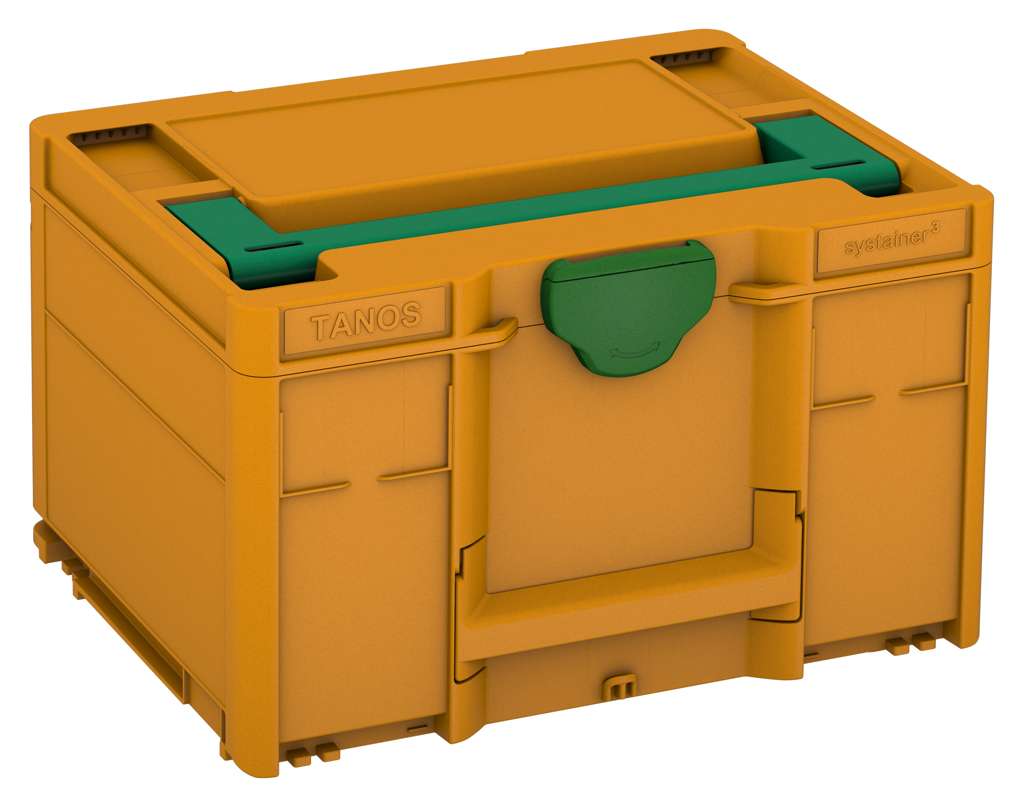 Systainer³ M 237, Daffodil Yellow with Signal Green lid handle and Emerald Green catches