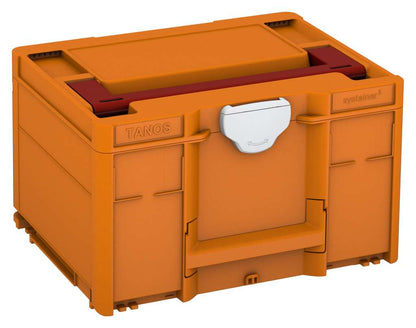 Systainer³ M 237, Deep Orange with Carmine Red lid handle and Light Grey catches