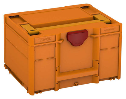 Systainer³ M 237, Deep Orange with Daffodil Yellow lid handle and Carmine Red catches
