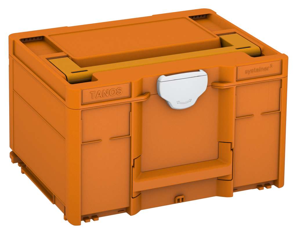 Systainer³ M 237, Deep Orange with Daffodil Yellow lid handle and Light Grey catches
