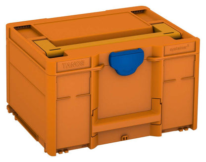 Systainer³ M 237, Deep Orange with Daffodil Yellow lid handle and Signal Blue catches