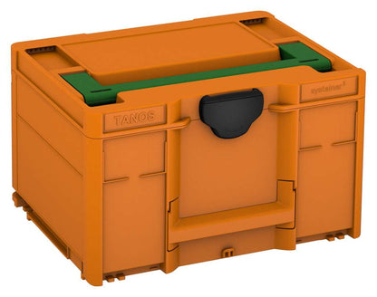 Systainer³ M 237, Deep Orange with Emerald Green lid handle and Black catches