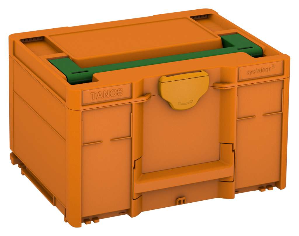 Systainer³ M 237, Deep Orange with Emerald Green lid handle and Daffodil Yellow catches