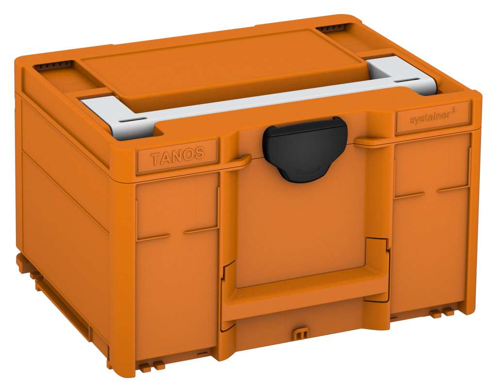 Systainer³ M 237, Deep Orange with Light Grey lid handle and Black catches