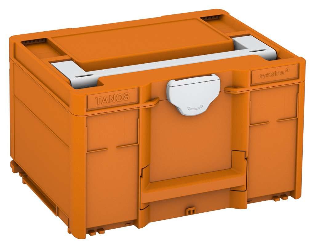 Systainer³ M 237, Deep Orange with Light Grey lid handle and Light Grey catches