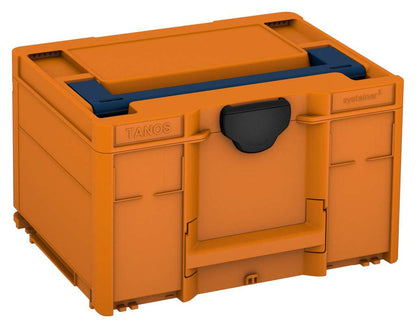 Systainer³ M 237, Deep Orange with Sapphire Blue lid handle and Black catches