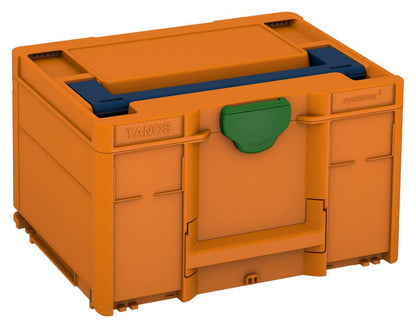 Systainer³ M 237, Deep Orange with Sapphire Blue lid handle and Emerald Green catches