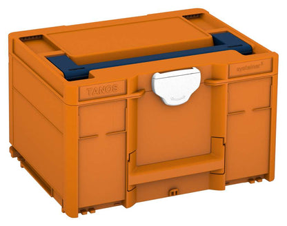 Systainer³ M 237, Deep Orange with Sapphire Blue lid handle and White catches
