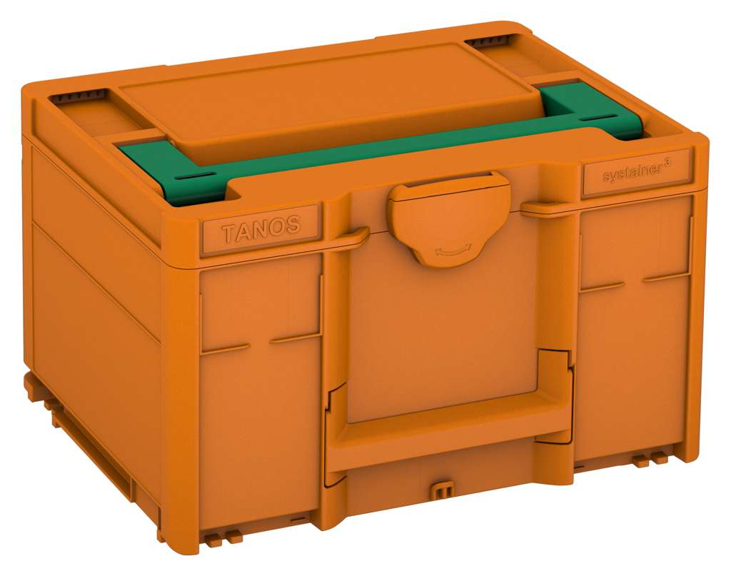 Systainer³ M 237, Deep Orange with Signal Green lid handle