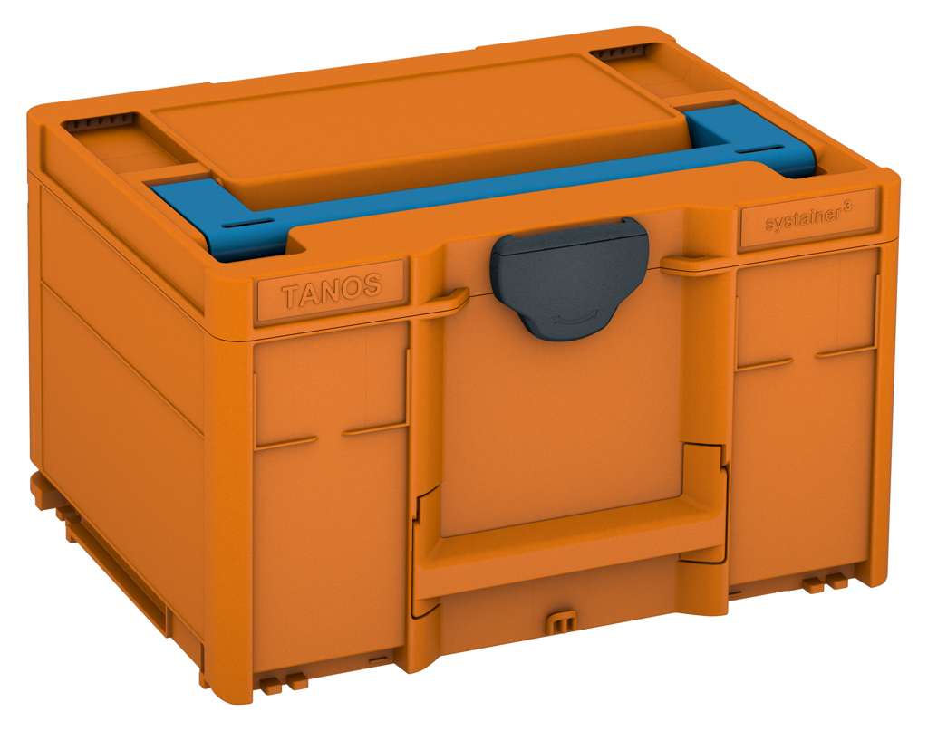 Systainer³ M 237, Deep Orange with Sky Blue lid handle and Anthracite catches