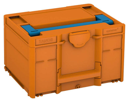 Systainer³ M 237, Deep Orange with Sky Blue lid handle