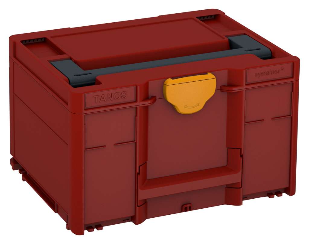 Systainer³ M 237, Carmine Red with Anthracite lid handle and Daffodil Yellow catches
