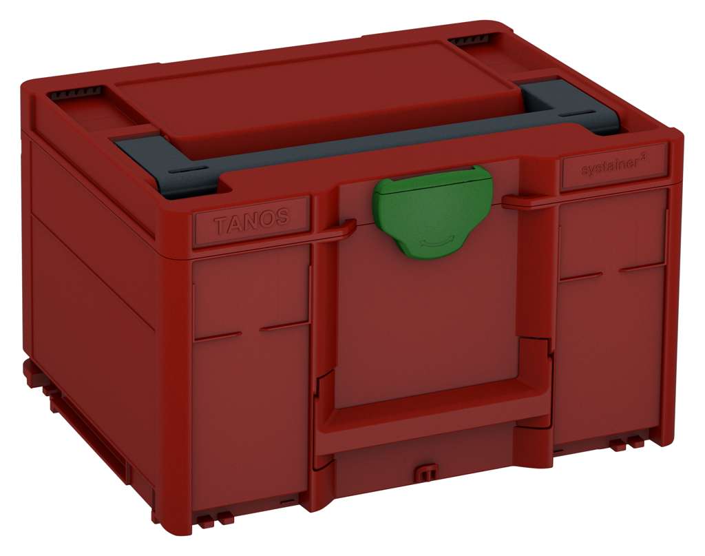 Systainer³ M 237, Carmine Red with Anthracite lid handle and Emerald Green catches