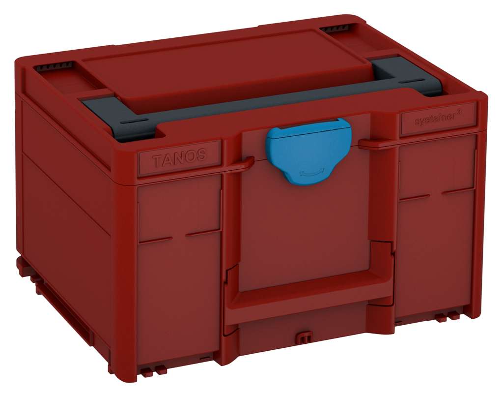 Systainer³ M 237, Carmine Red with Anthracite lid handle and Sky Blue catches