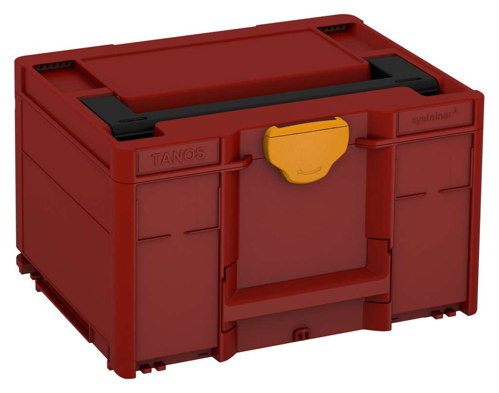 Systainer³ M 237, Carmine Red with Black lid handle and Daffodil Yellow catches