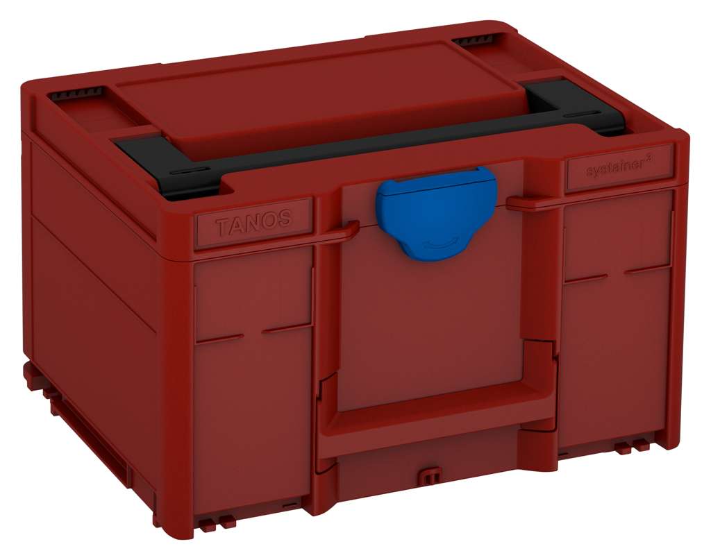 Systainer³ M 237, Carmine Red with Black lid handle and Signal Blue catches
