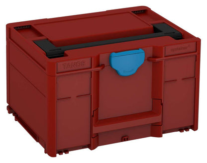Systainer³ M 237, Carmine Red with Black lid handle and Sky Blue catches