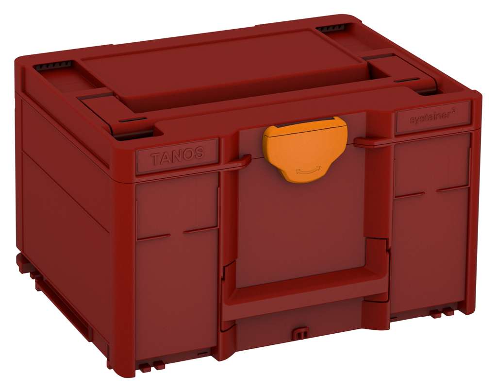 Systainer³ M 237, Carmine Red with Deep Orange catches