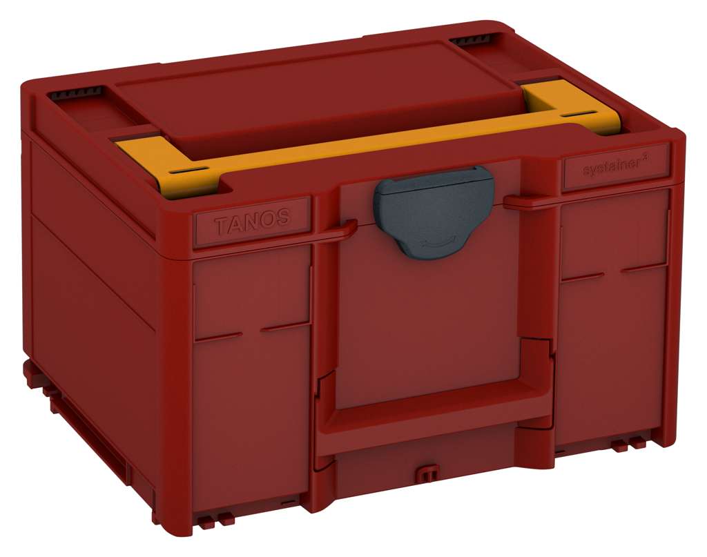 Systainer³ M 237, Carmine Red with Daffodil Yellow lid handle and Anthracite catches