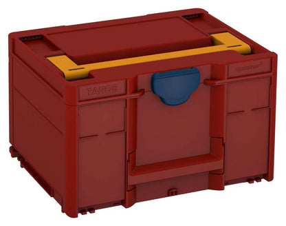 Systainer³ M 237, Carmine Red with Daffodil Yellow lid handle and Sapphire Blue catches
