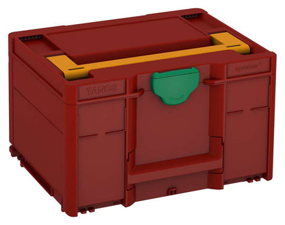 Systainer³ M 237, Carmine Red with Daffodil Yellow lid handle and Signal Green catches
