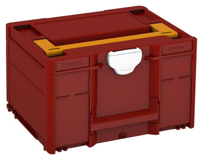 Systainer³ M 237, Carmine Red with Daffodil Yellow lid handle and White catches
