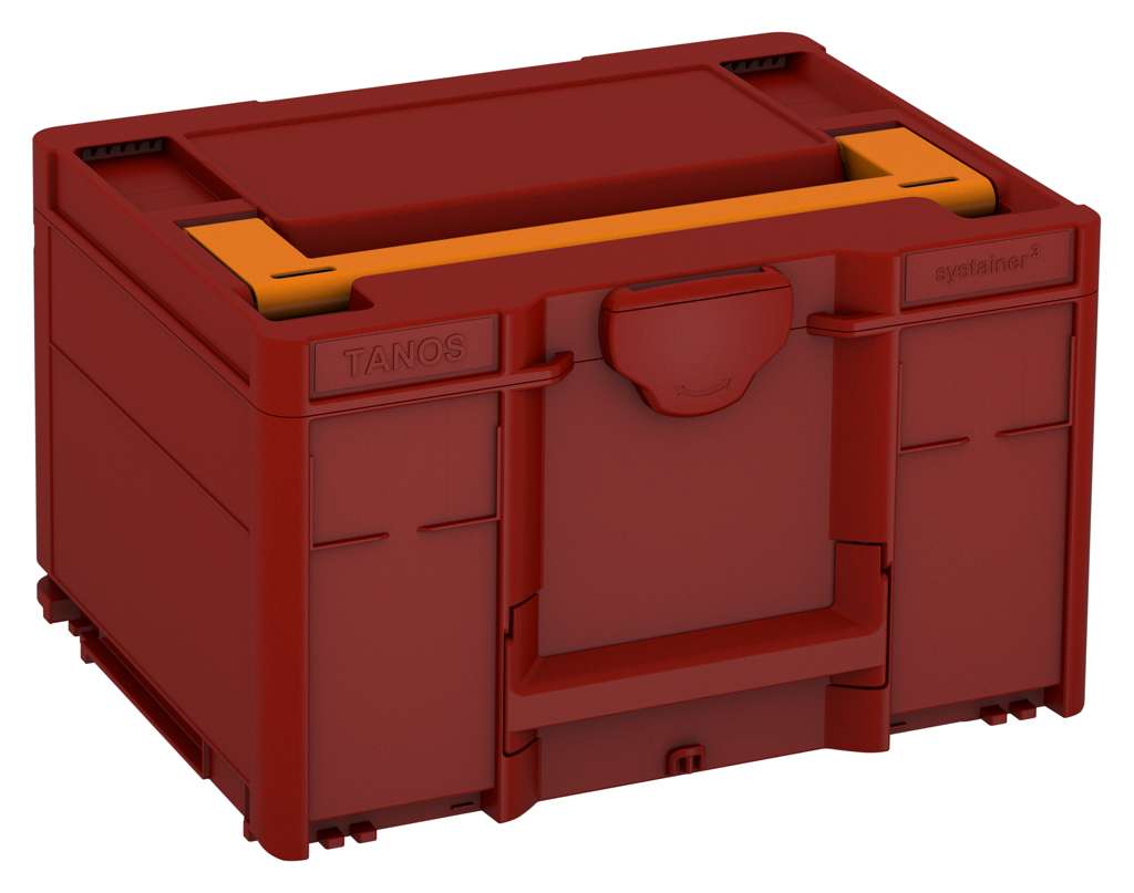 Systainer³ M 237, Carmine Red with Deep Orange lid handle