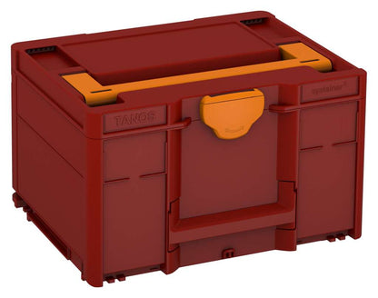 Systainer³ M 237, Carmine Red with Deep Orange lid handle and Deep Orange catches