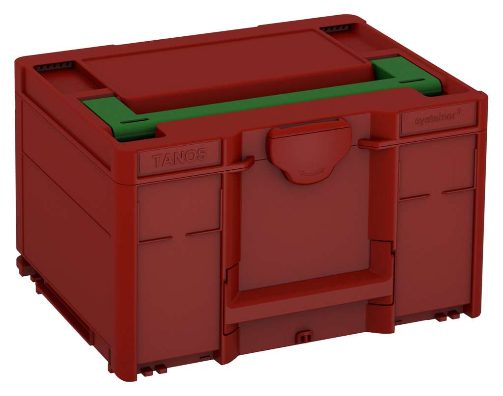 Systainer³ M 237, Carmine Red with Emerald Green lid handle