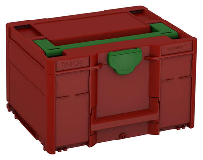 Systainer³ M 237, Carmine Red with Emerald Green lid handle and Emerald Green catches