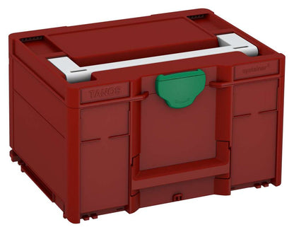Systainer³ M 237, Carmine Red with Light Grey lid handle and Signal Green catches