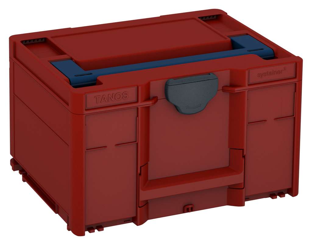 Systainer³ M 237, Carmine Red with Sapphire Blue lid handle and Anthracite catches